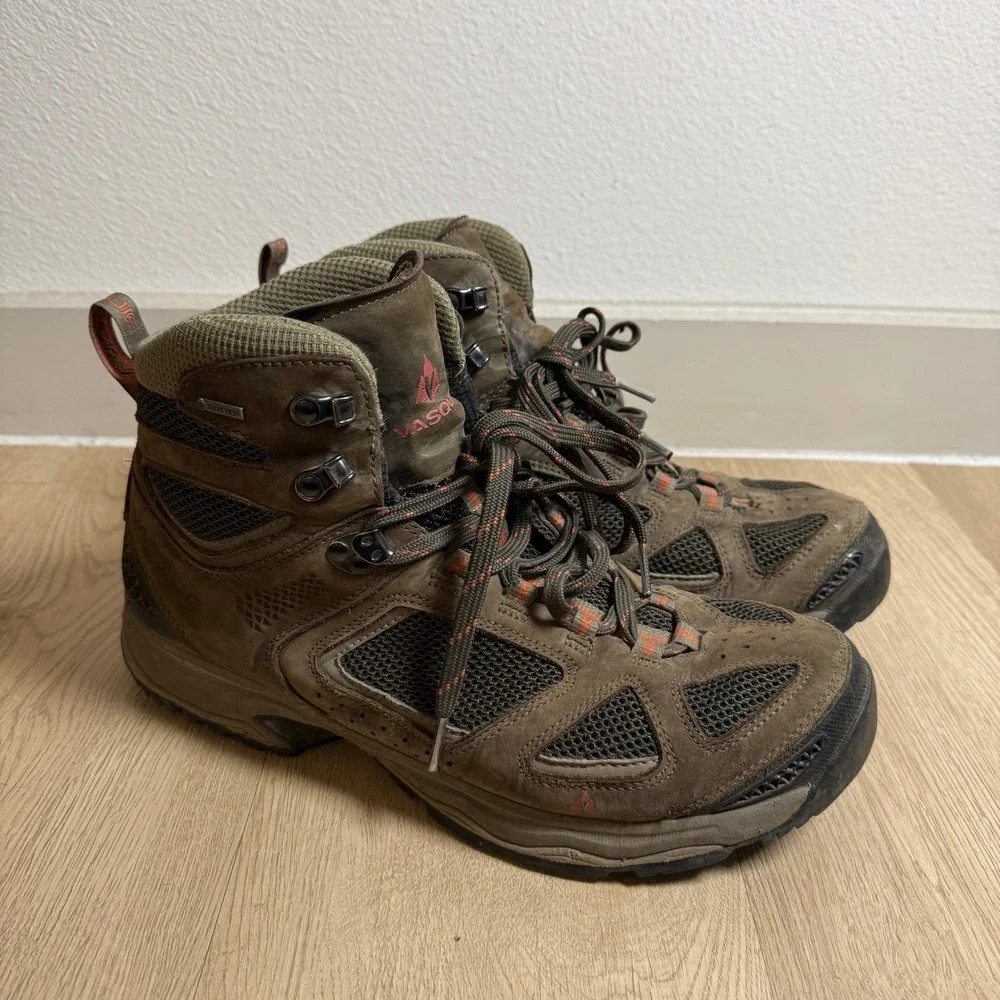 Vasque Breeze III GTX Hiking Boots Mens‎ 11.5 Brown Waterproof Vibram Gore-Tex
